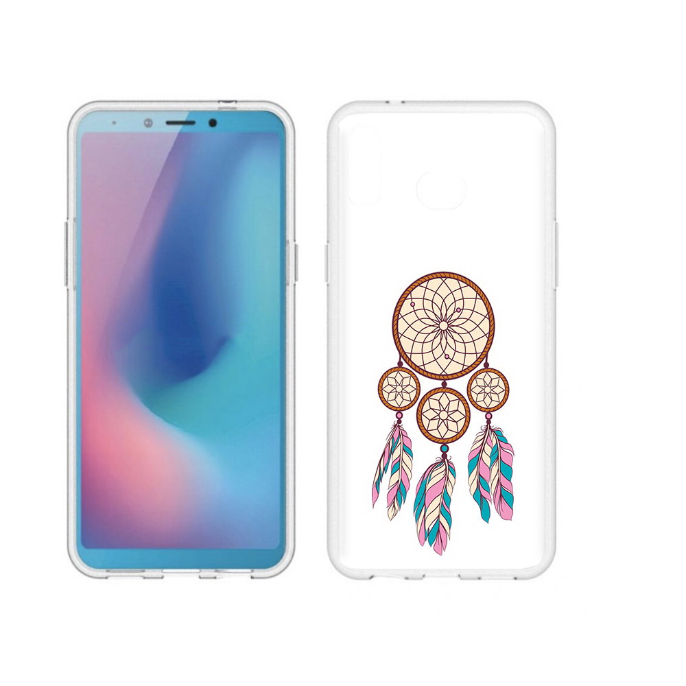 

Чехол MyPads Tocco для Samsung Galaxy A6s ловец снов бежевый (PT123850.597.442), Прозрачный, Tocco