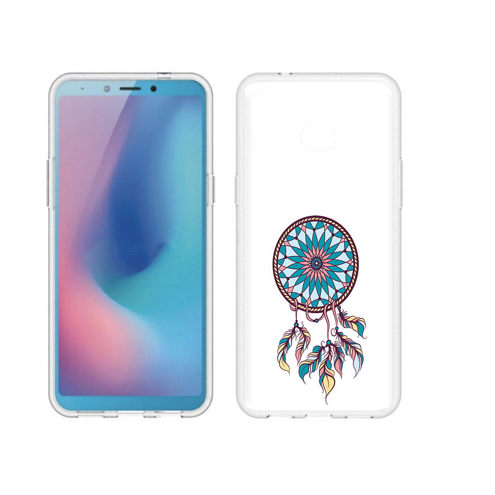 

Чехол MyPads Tocco для Samsung Galaxy A6s ловец снов синий (PT123850.597.443), Прозрачный, Tocco