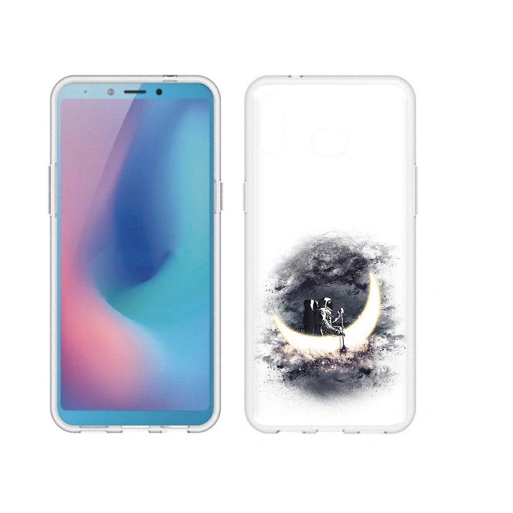 

Чехол MyPads Tocco для Samsung Galaxy A6s лунный путешественник (PT123850.597.448), Прозрачный, Tocco