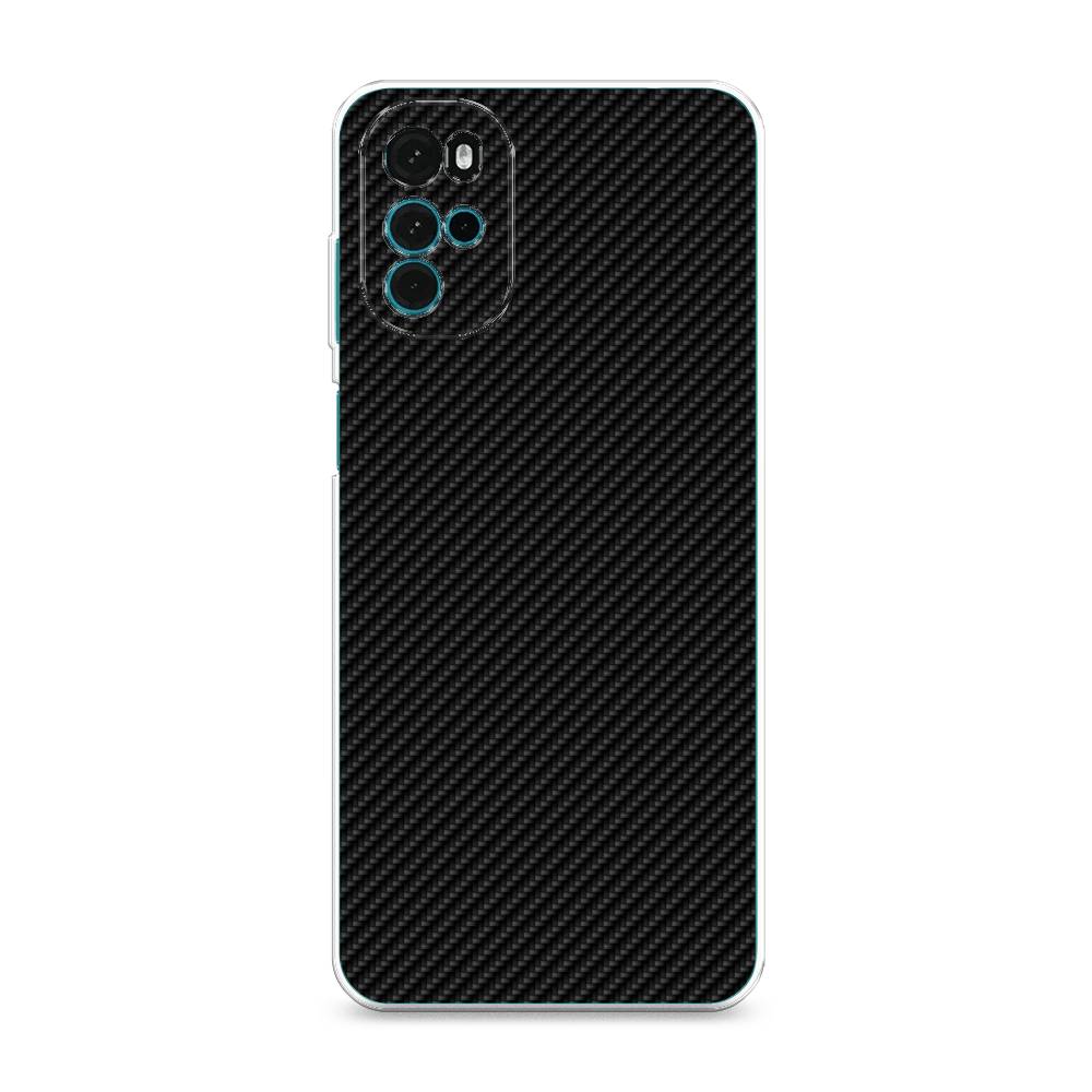 

Силиконовый чехол "Черный карбон" на Motorola Moto G22, Разноцветный, 243150-3