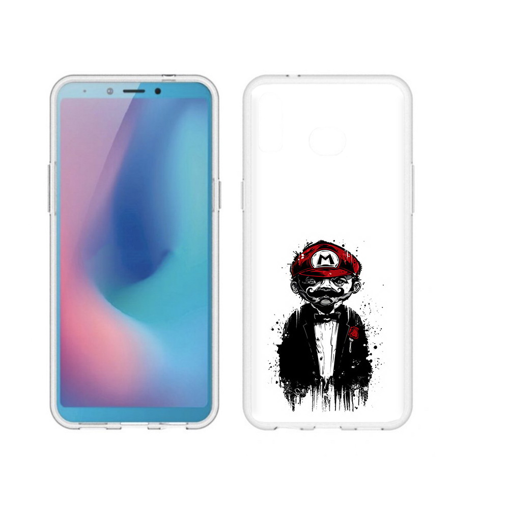 

Чехол MyPads Tocco для Samsung Galaxy A6s марио (PT123850.597.458), Прозрачный, Tocco