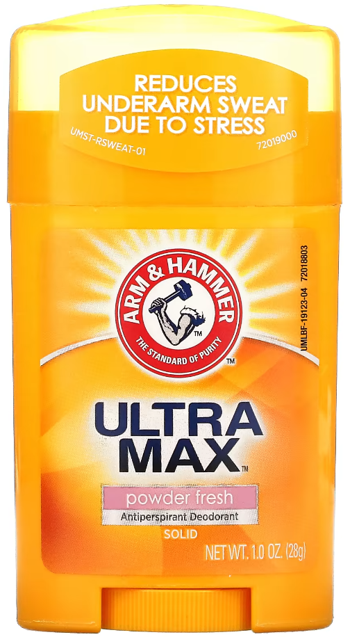 Дезодорант-антиперспирант Arm&Hammer UltraMax powder fresh стик 28 г твердый дезодорант old spice deep sea 50мл