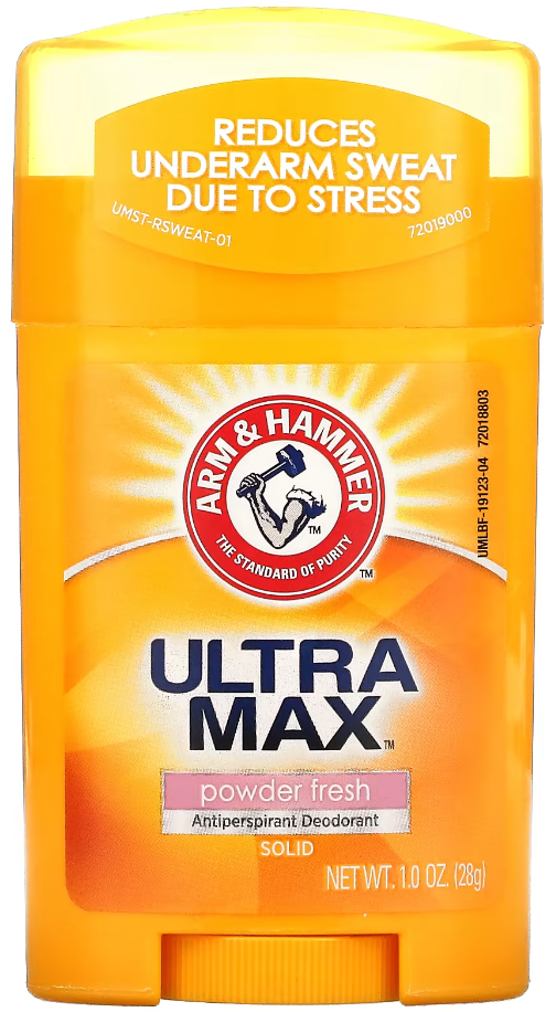 Дезодорант-антиперспирант Arm&Hammer UltraMax powder fresh стик 28 г дезодорант антиперспирант для мужчин mandom gatsby роликовый без аромата 60 мл