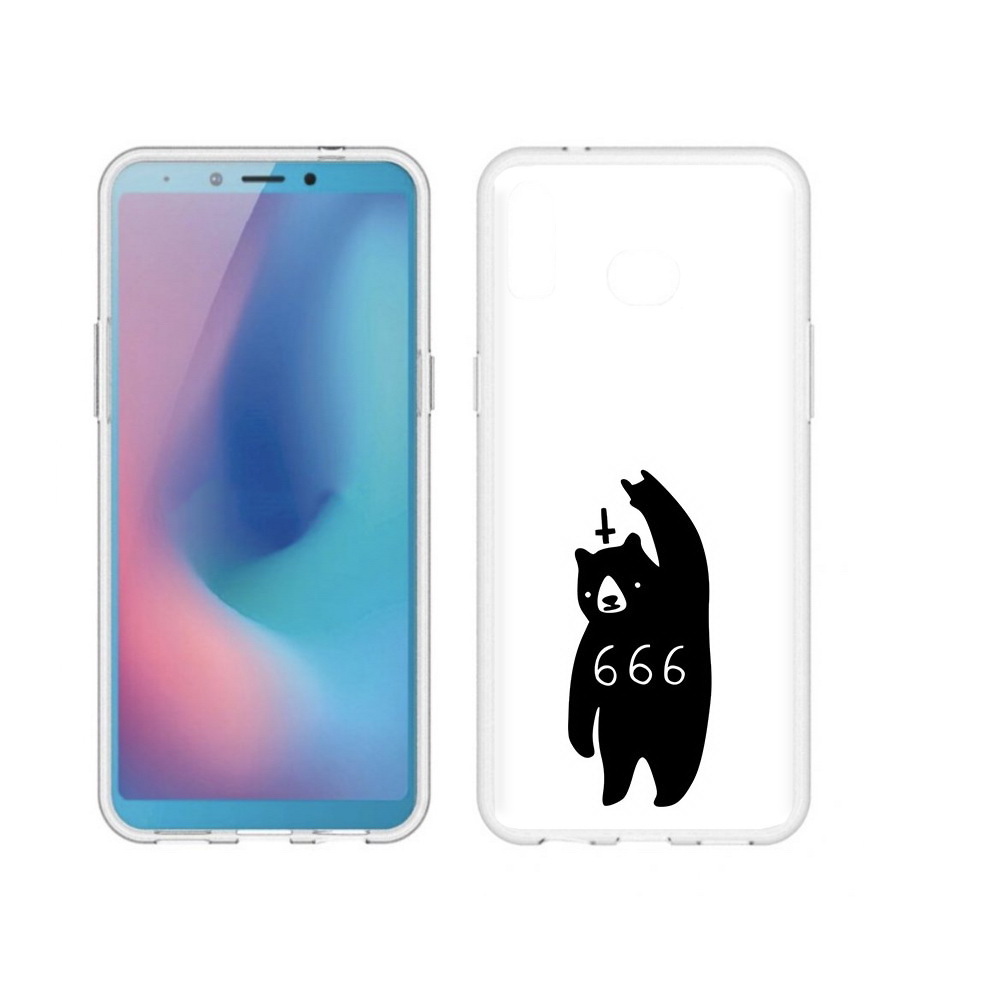 

Чехол MyPads Tocco для Samsung Galaxy A6s медведь 666 (PT123850.597.462), Прозрачный, Tocco