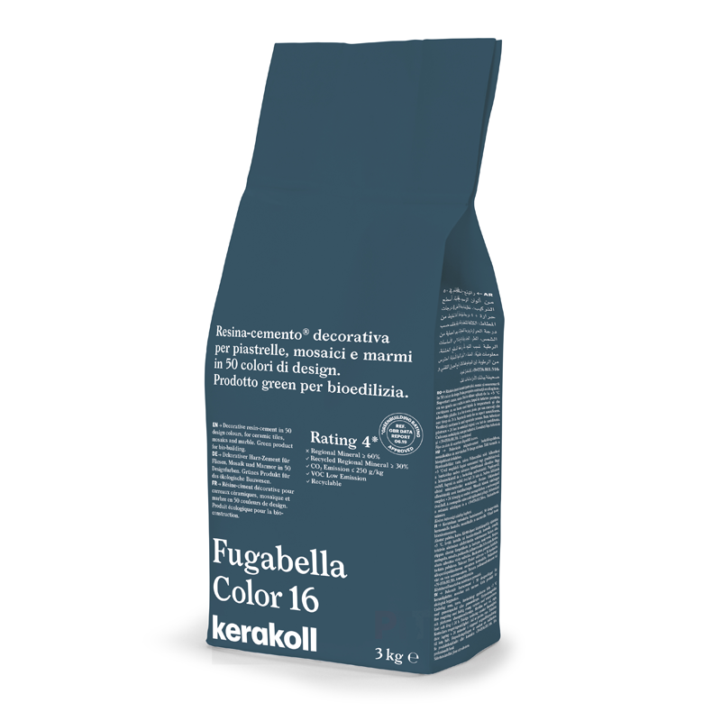 

Затирка Kerakoll Fugabella Color полимерцементная 16 (3 кг мешок), Голубой