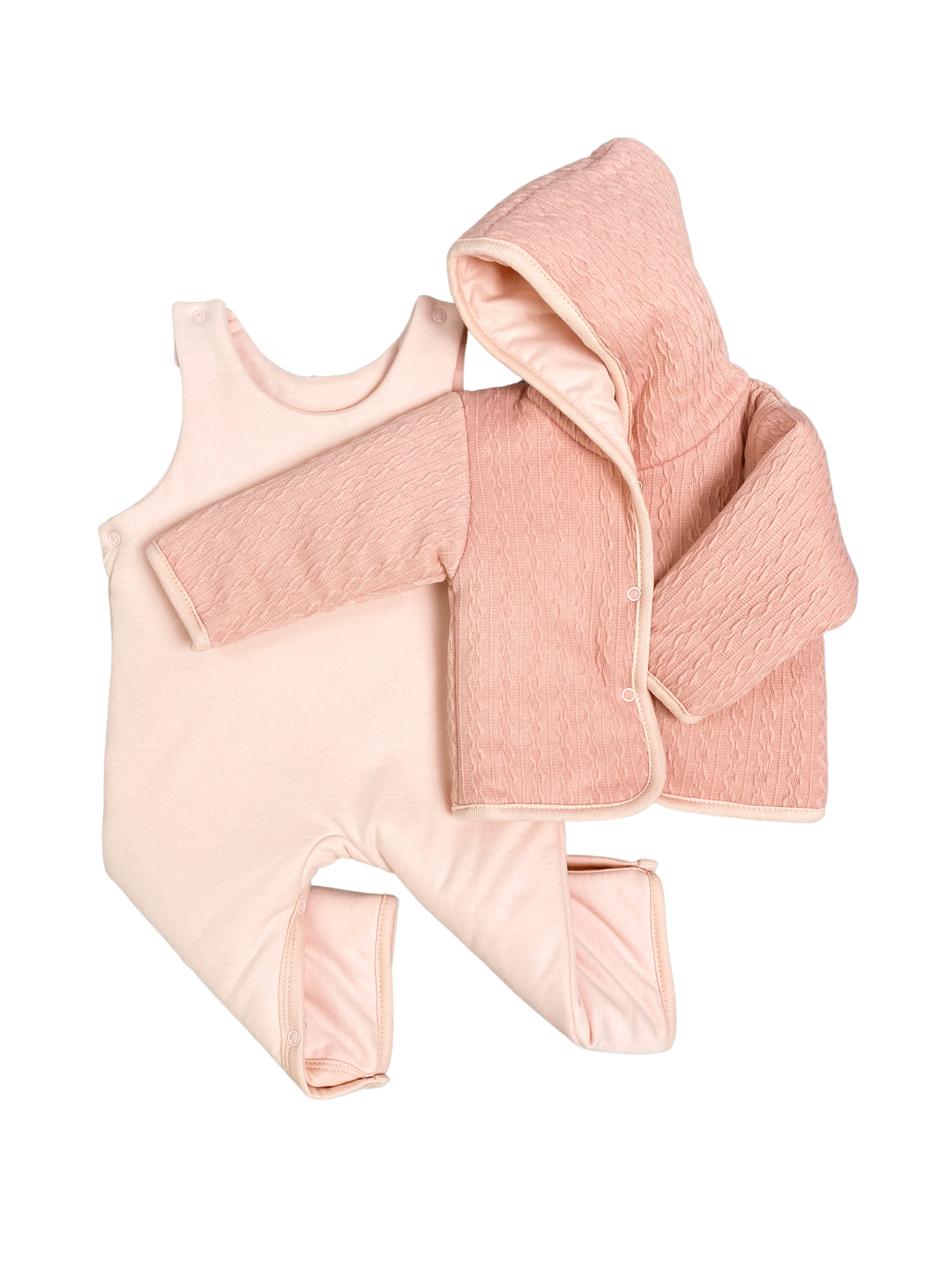 Комплект верхней одежды Clariss Вязаный микс, розовый; светло-розовый; темно-розовый, 74 комплект верхней одежды ad9315 brown 110