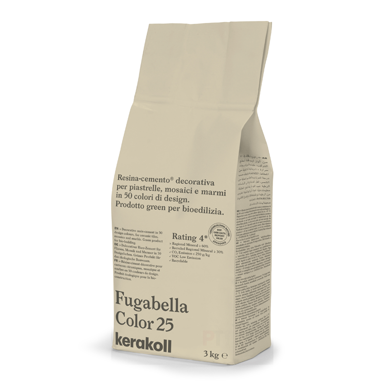 

Затирка Kerakoll Fugabella Color полимерцементная 25 (3 кг мешок)