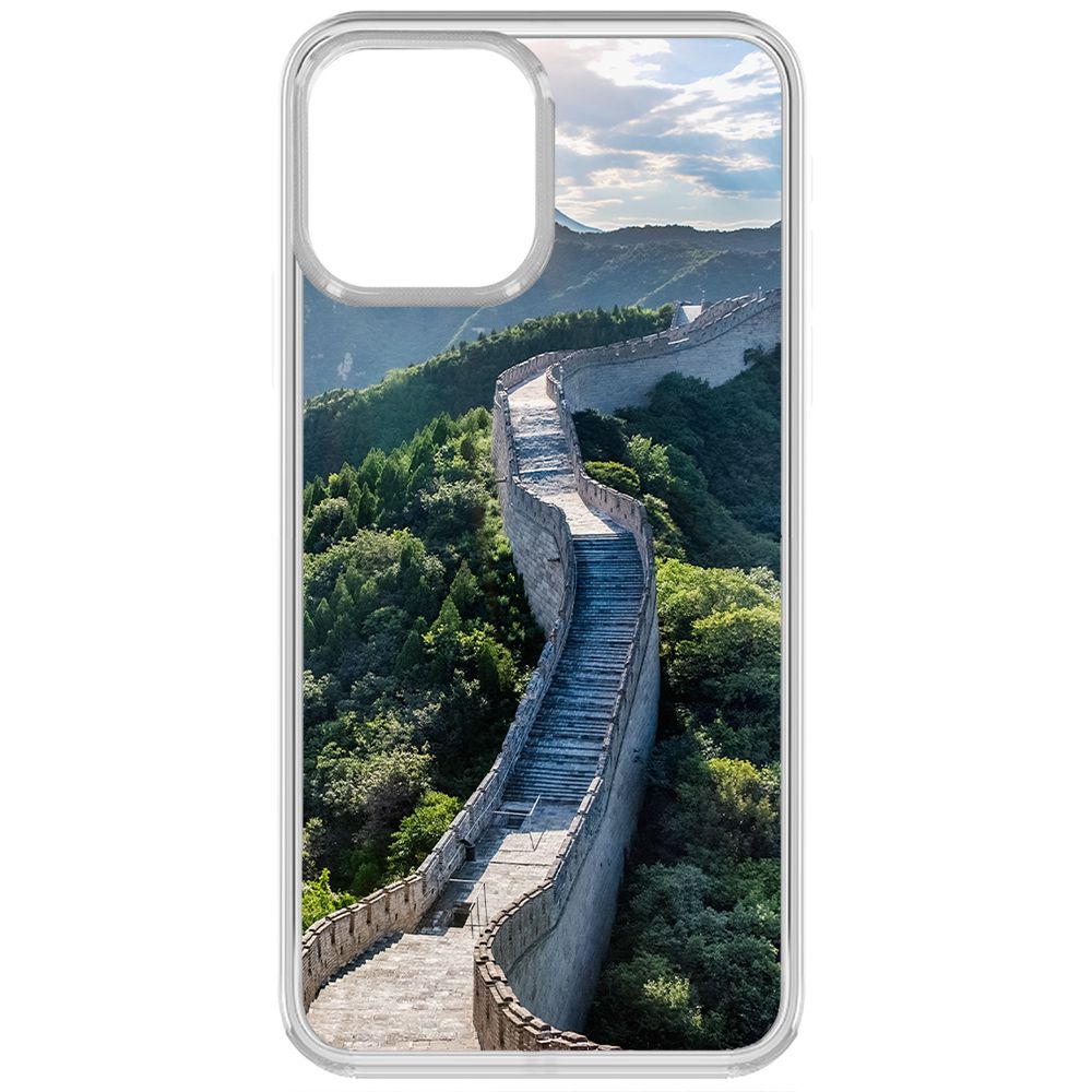 Чехол-накладка Krutoff Clear Case Китай, Великая Стена для iPhone 13 Pro