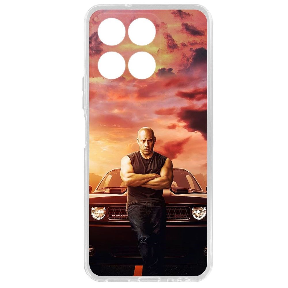 

Чехол-накладка Krutoff Clear Case Форсаж. Доминик Торетто для Honor X6a, Прозрачный