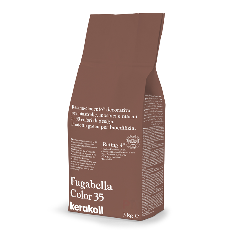 

Затирка Kerakoll Fugabella Color полимерцементная 35 (3 кг мешок), Коричневый