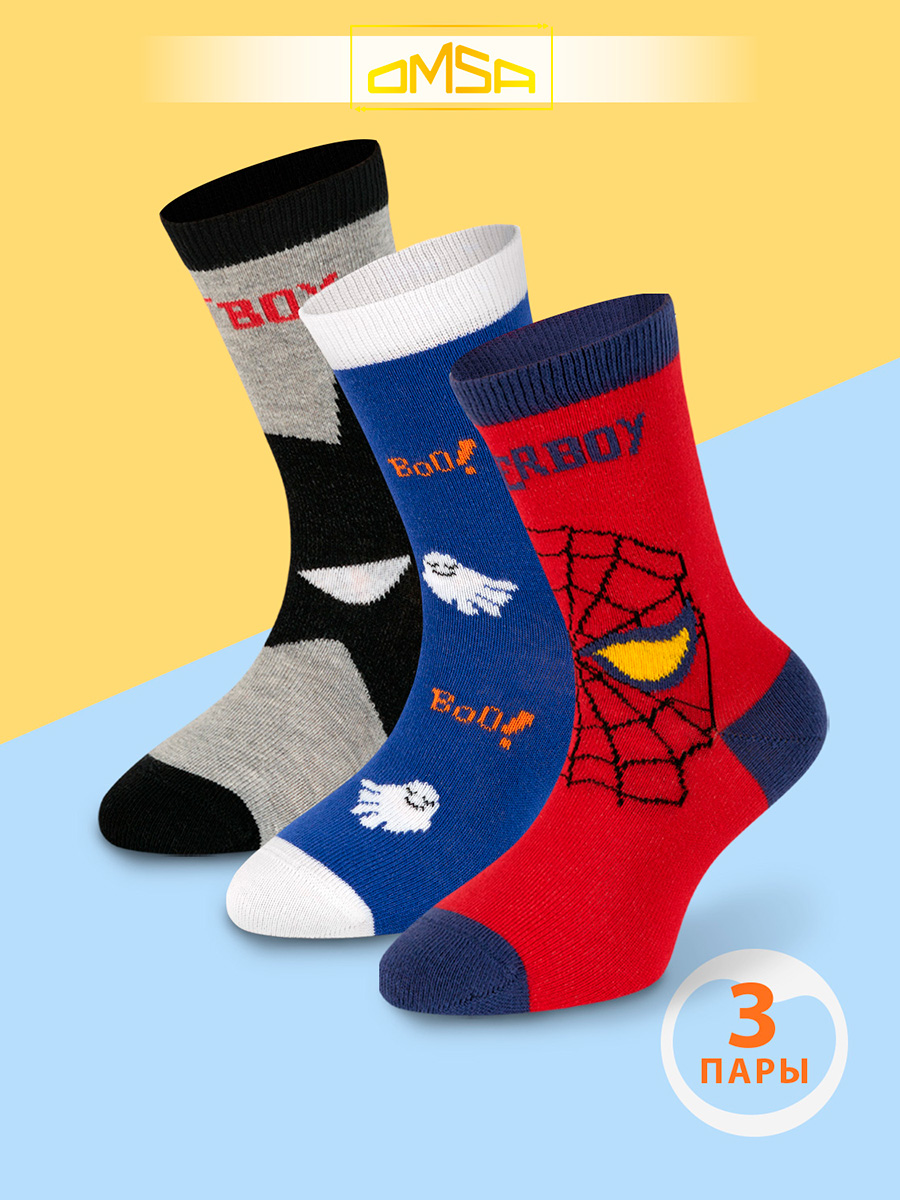 

Носки детские Omsa Calzino_23Р61/21P68, Grigio, Rosso, Nero, 24-26 SNL-535265, Красный;серый;черный, Calzino_23Р61/21P68