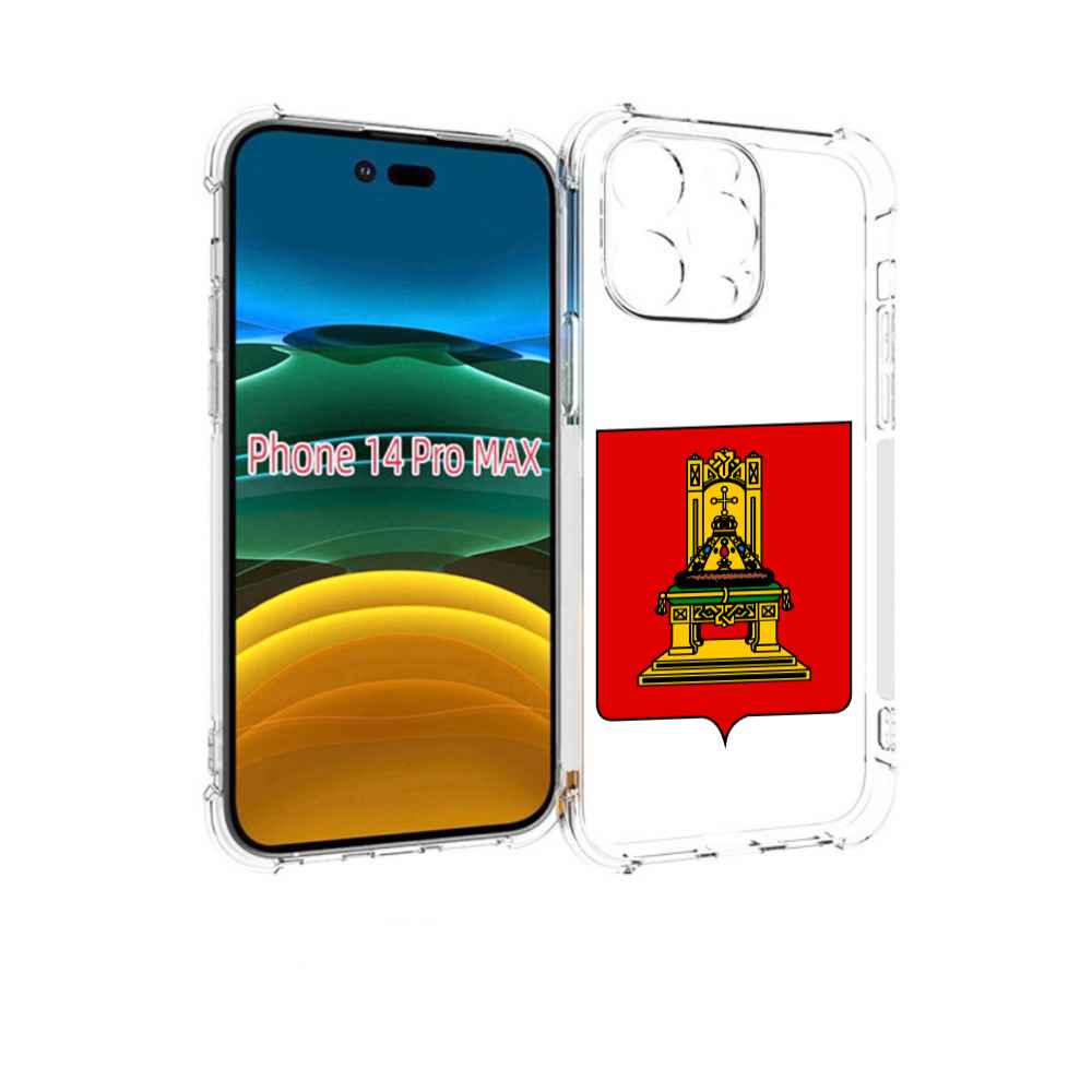 

Чехол MyPads герб-тверская-область для iPhone 14 Pro Max, Прозрачный, Tocco