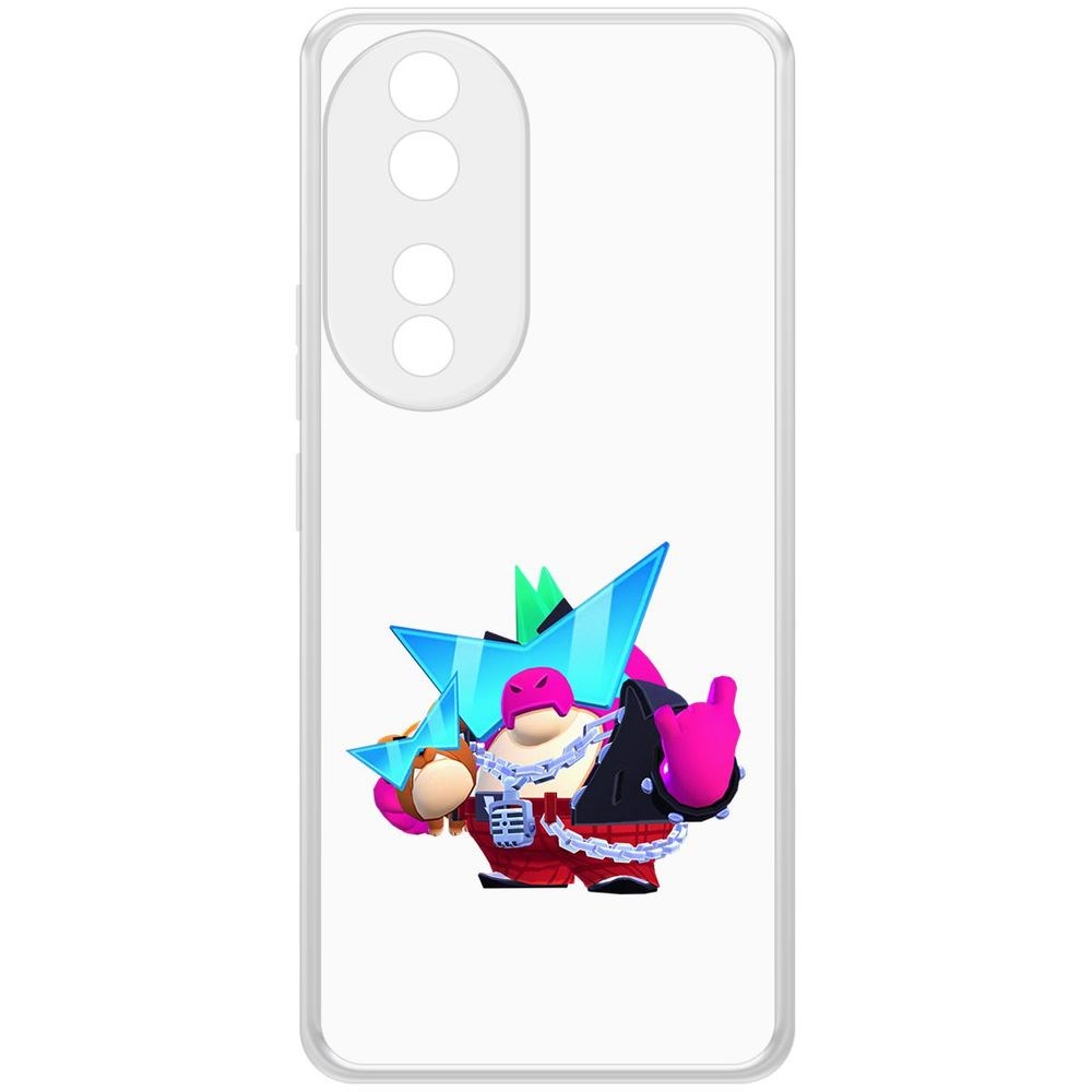 

Чехол-накладка Krutoff Clear Case Brawl Stars-Плохиш Базз для Honor 90, Прозрачный