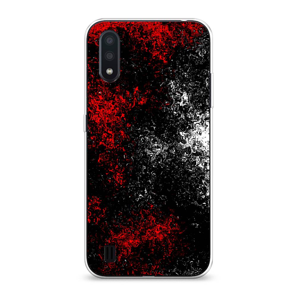 

Чехол на Samsung Galaxy A01 "Монотипия", Красный;черный;белый, 29550-3