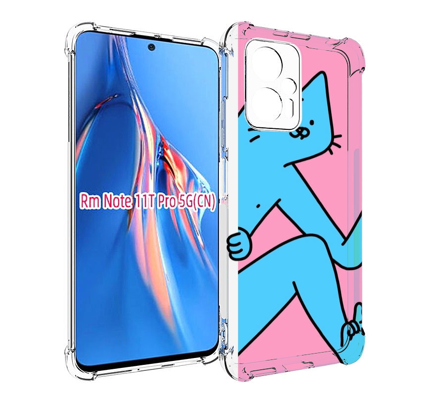

Чехол MyPads голубой кот в дверце для Xiaomi Redmi Note 11T Pro / 11T Pro Plus / Poco X..., Прозрачный, Tocco