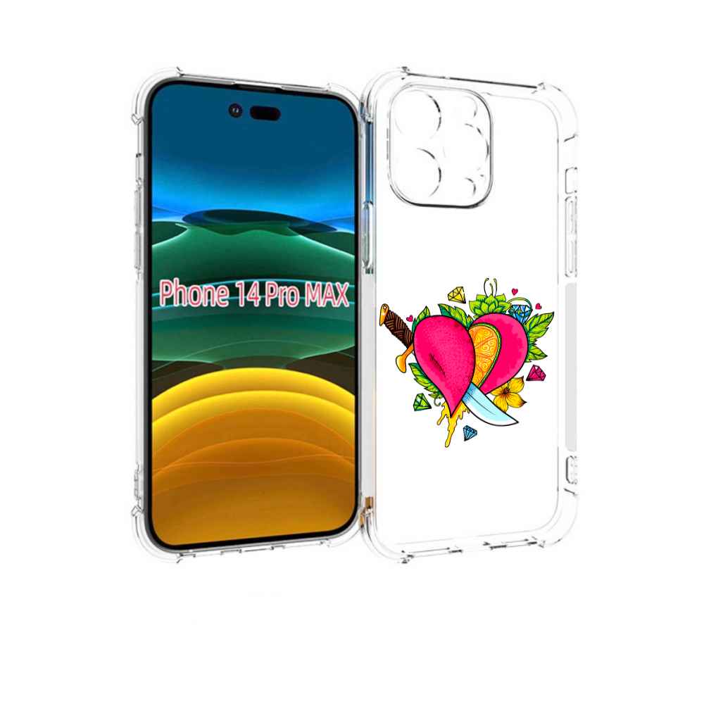 

Чехол MyPads Фруктовое сердце для iPhone 14 Pro Max, Прозрачный, Tocco