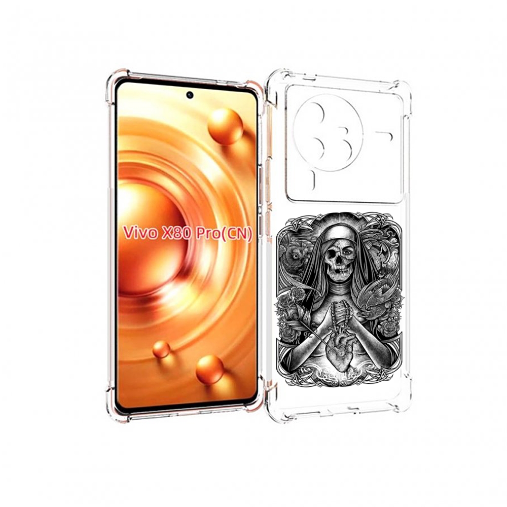 

Чехол MyPads скелет с сердцем для Vivo X80 PRO, Прозрачный, Tocco
