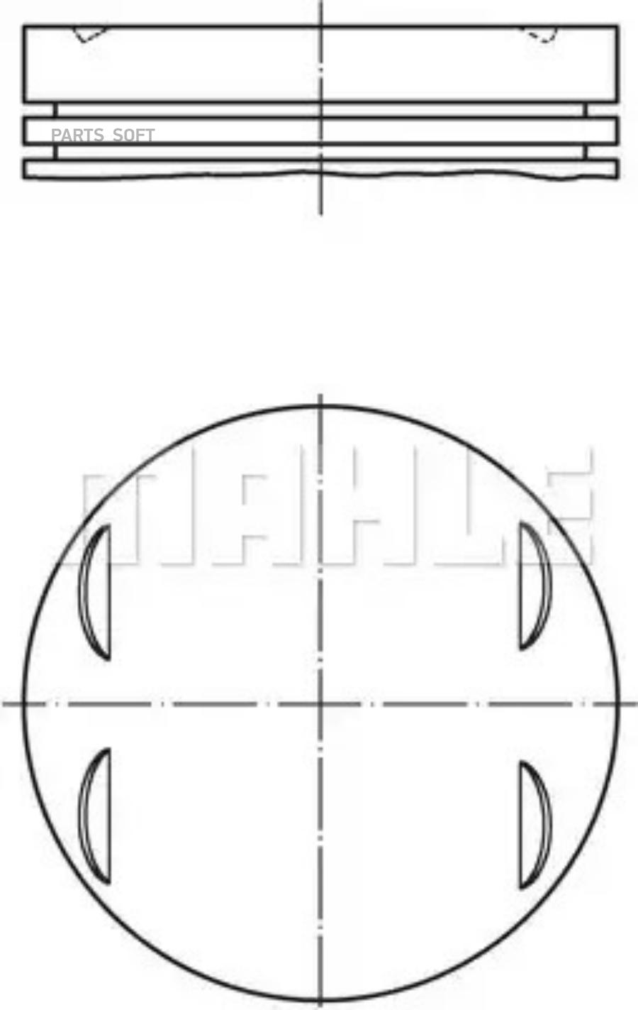 

Поршень dm.92.90x2.5x1.75x1.5 std цена за 1 шт. Mahle/Knecht 0052400