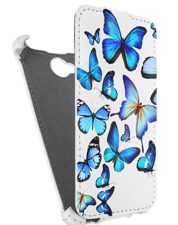 

Кожаный чехол для Fly IQ 4418 Era Style 4 Armor Case (Белый) (Дизайн 13/13)