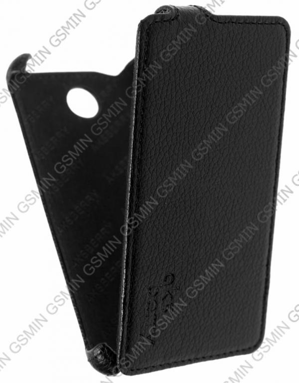 

Кожаный чехол для Fly IQ 449 Pronto Aksberry Protective Flip Case (Черный)