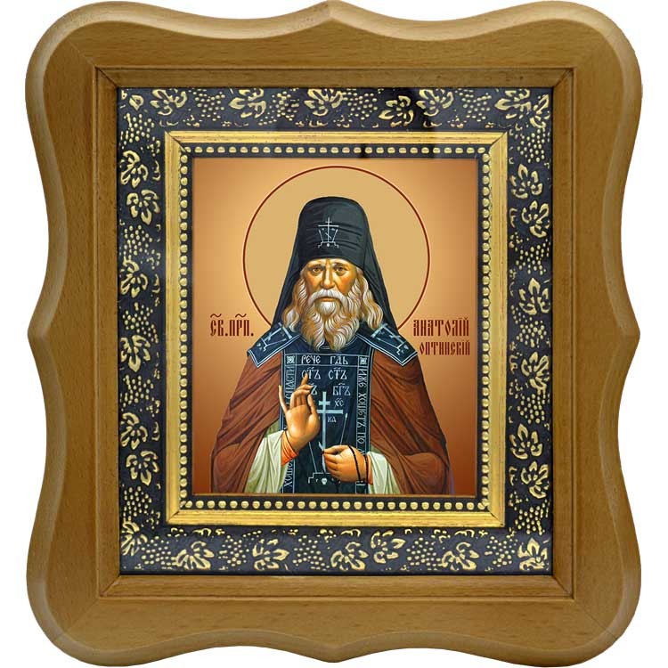 

Анатолий I Оптинский (Зерцалов) преподобный. Икона на холсте.