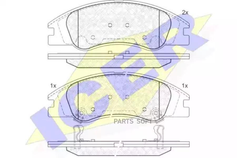 

Колодки Торм. Диск. Cerato 1.6I 16V 2.0 Crdi 2.0I Ex 04- ICER 181708