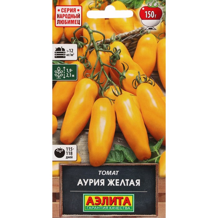 

Семена овощей Томат Агрофирма АЭЛИТА Аурия желтая 20 шт, 1 уп.
