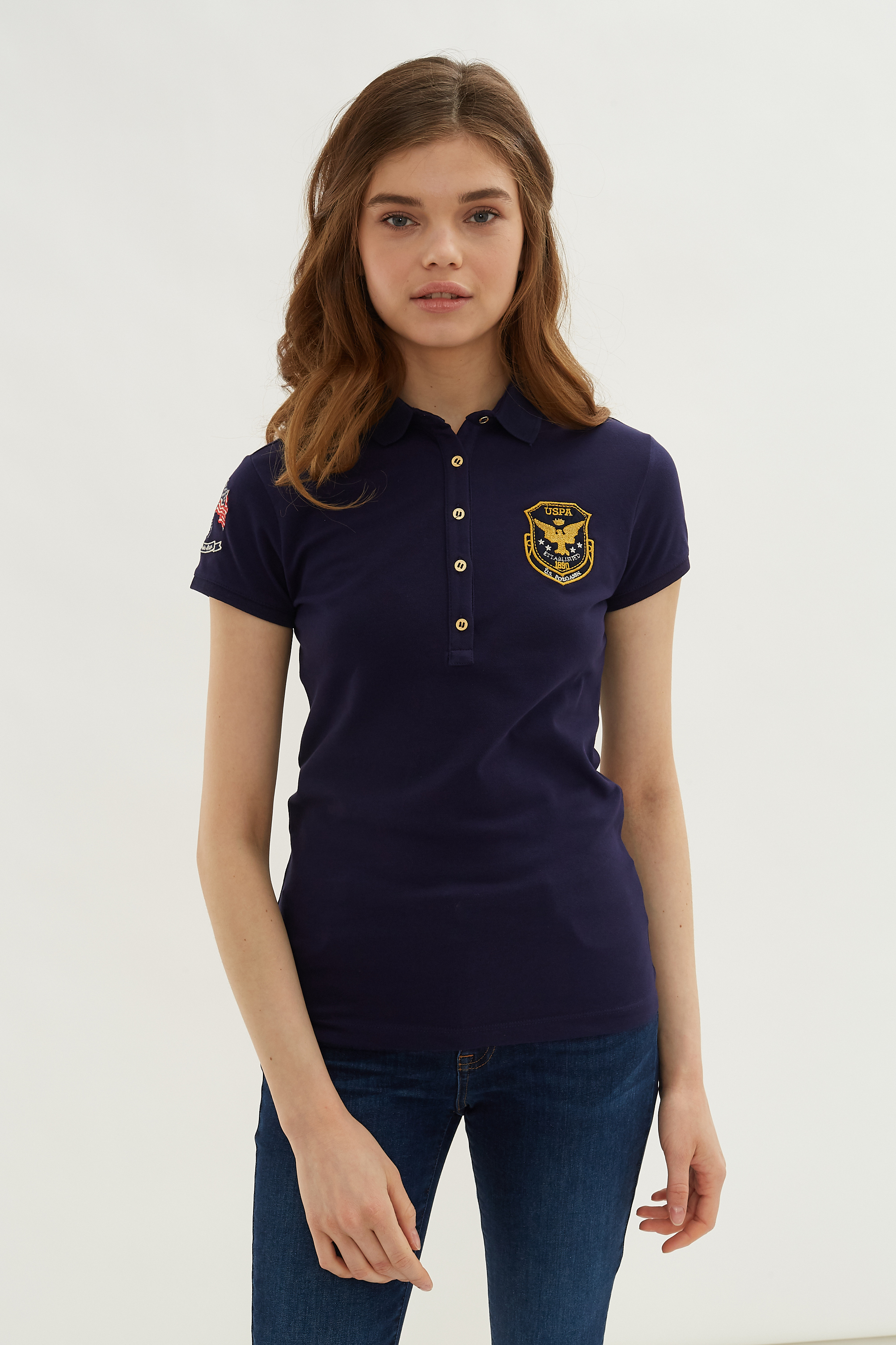 фото Футболка женская u.s. polo assn. g082sz0110ona-r синяя 2xs