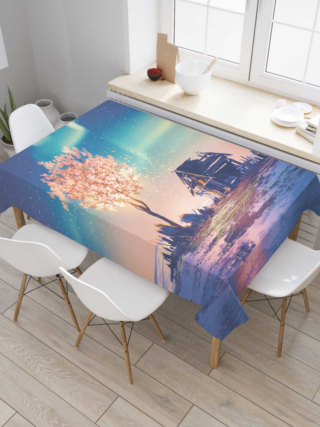 

Скатерть прямоугольная JoyArty "Брошенный дом" из сатена, 120x145 см, Фиолетовый, Брошенный дом