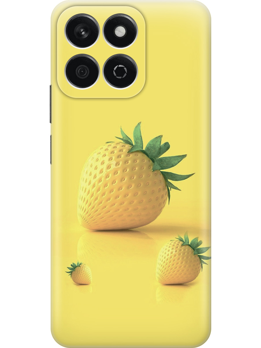 

Силиконовый чехол на Honor X7C с принтом "Желтая клубника", Прозрачный;черный, 786720551
