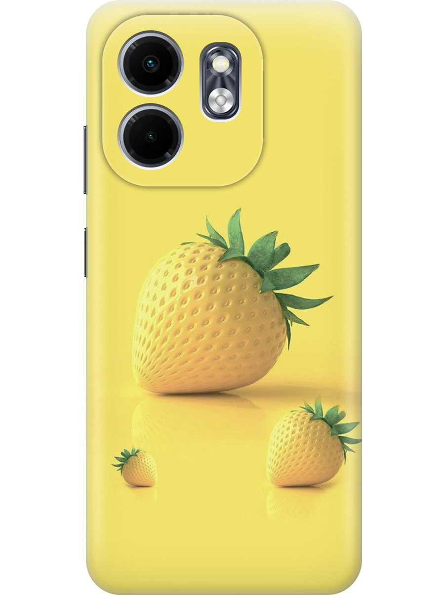 

Силиконовый чехол на Infinix Hot 50i/Smart 9 с принтом "Желтая клубника", Прозрачный;черный, 786719351