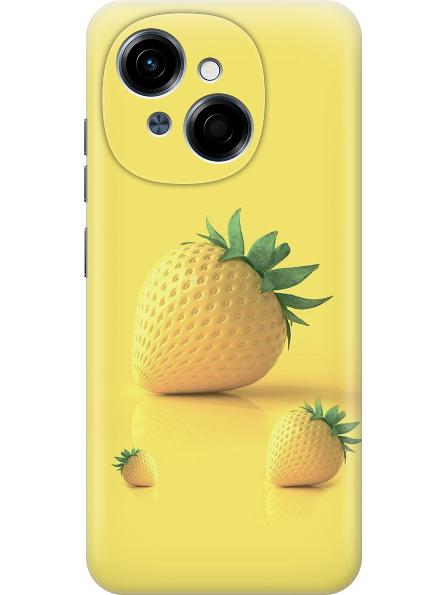 

Силиконовый чехол на Tecno Spark Go 1/Pop 9 с принтом "Желтая клубника", Прозрачный;черный, 786716951