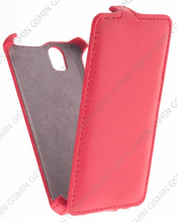 

Кожаный чехол для Fly IQ 4491 Era Life 3 Gecko Case (Красный)