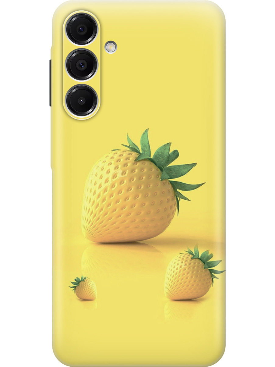 

Силиконовый чехол на Samsung Galaxy A16 с принтом "Желтая клубника", Прозрачный;черный, 786721751
