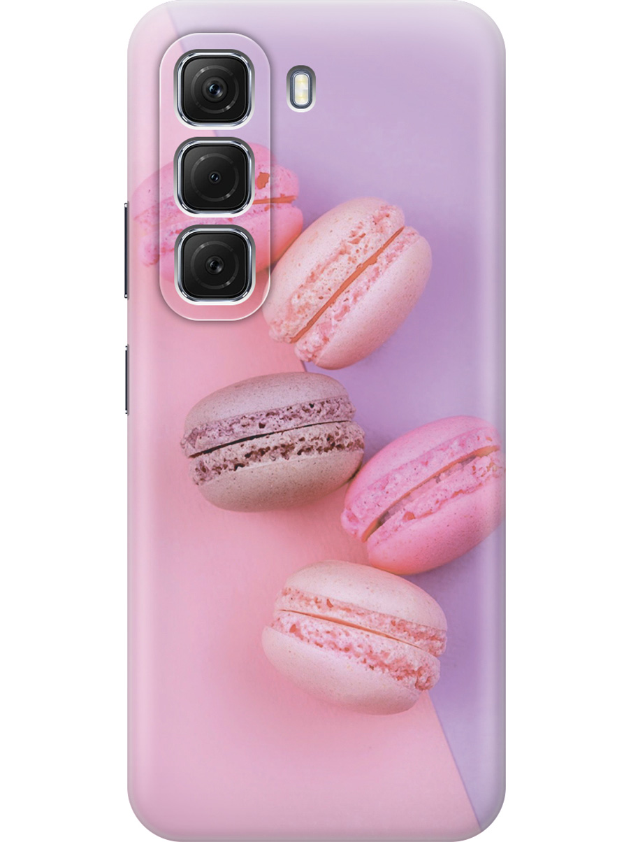 

Силиконовый чехол на Infinix Hot 50 4G с принтом "Розовые макаруны", Прозрачный;розовый;фиолетовый, 786718751