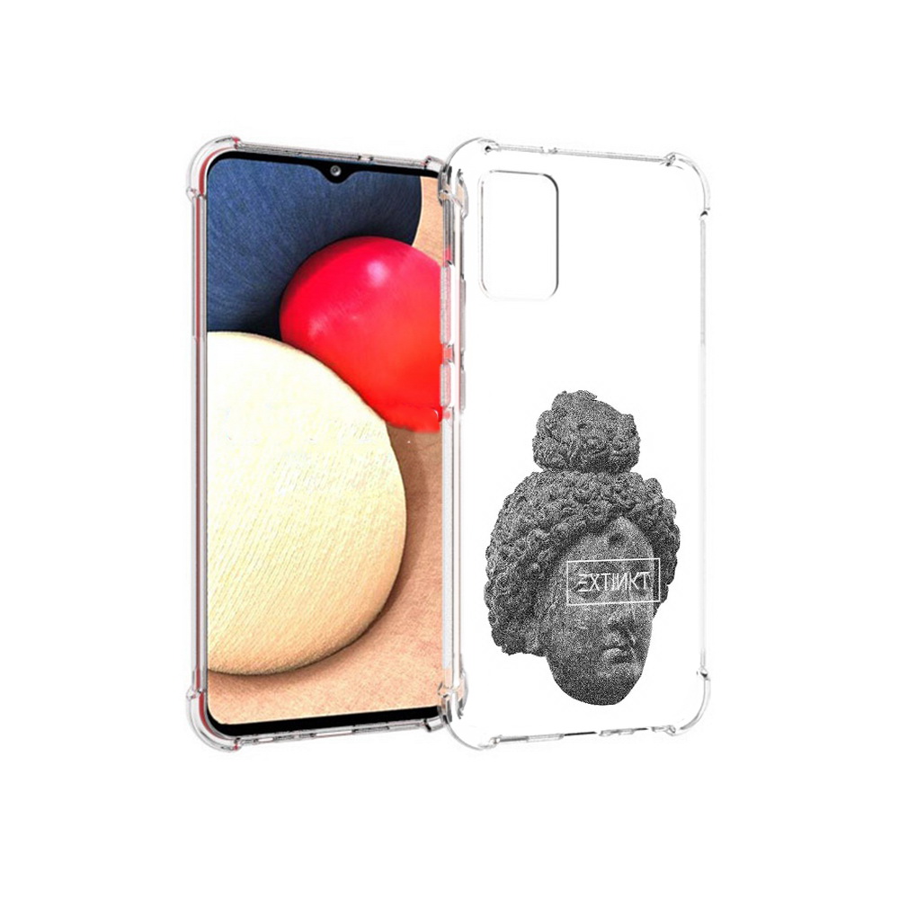 

Чехол MyPads Tocco для Samsung Galaxy A02s каменное лицо девушки (PT156738.479.383), Прозрачный, Tocco