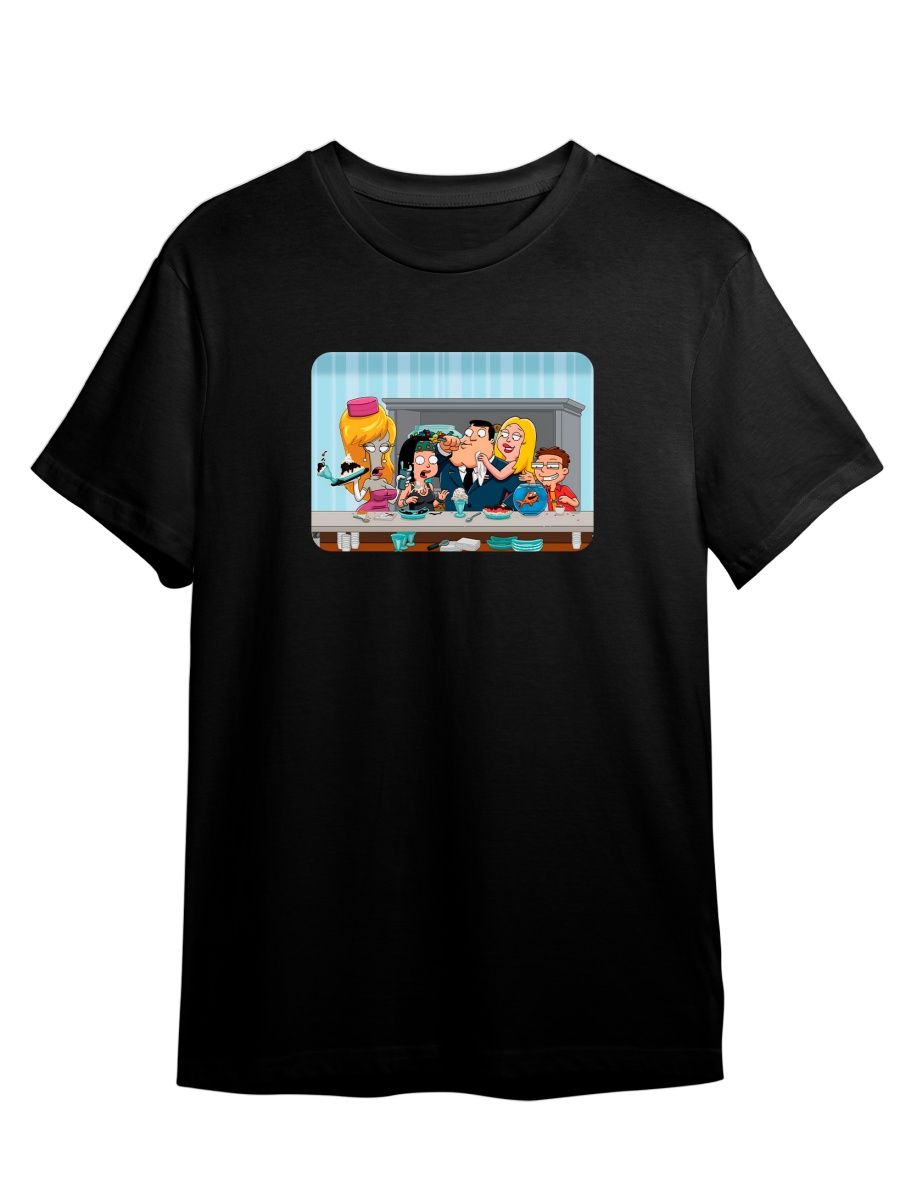 

Футболка унисекс Каждому Своё Американский папаша/American Dad MUAP7 черная L, Черный, "Американский папаша/American Dad" MUAP7