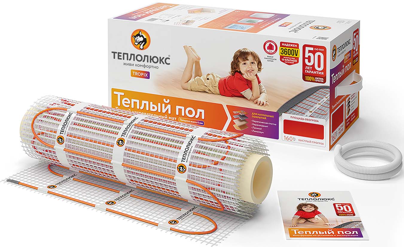 фото Teploluxe tropix теплый пол мат нагревательный 240 вт/1,5 кв.м теплолюкс