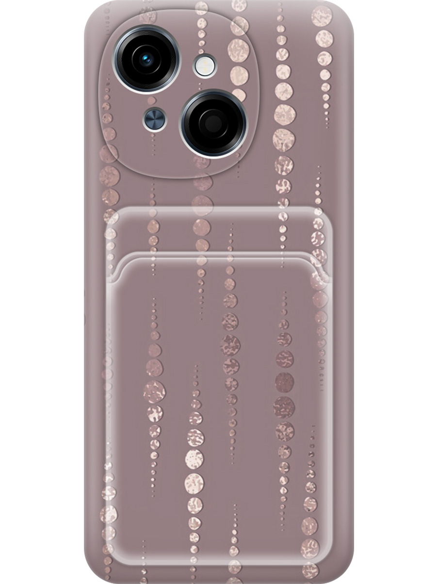 

Силиконовый чехол на Tecno Spark Go 1/Pop 9 с принтом с карманом для карты 842314, Прозрачный;белый;розовый, 786716931