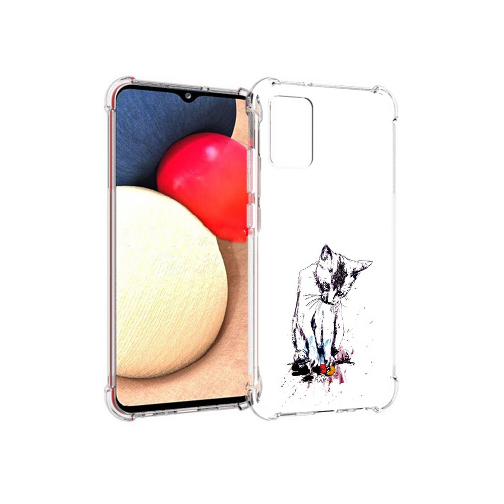 

Чехол MyPads Tocco для Samsung Galaxy A02s кот и микки (PT156738.479.399), Прозрачный, Tocco