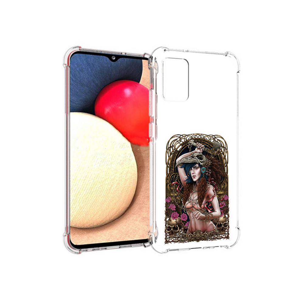 

Чехол MyPads Tocco для Samsung Galaxy A02s красивая девушка рисунок (PT156738.479.407), Прозрачный, Tocco