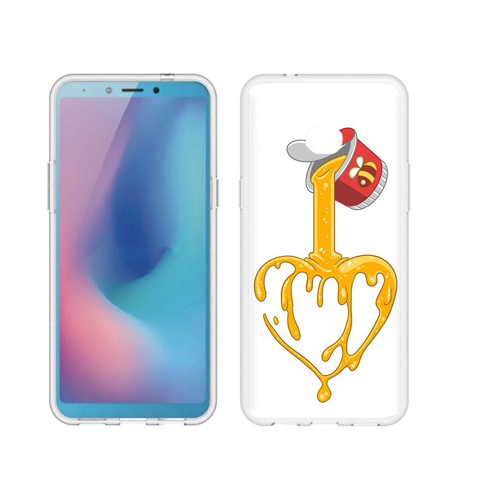 

Чехол MyPads Tocco для Samsung Galaxy A6s медовое сердце (PT123850.597.471), Прозрачный, Tocco