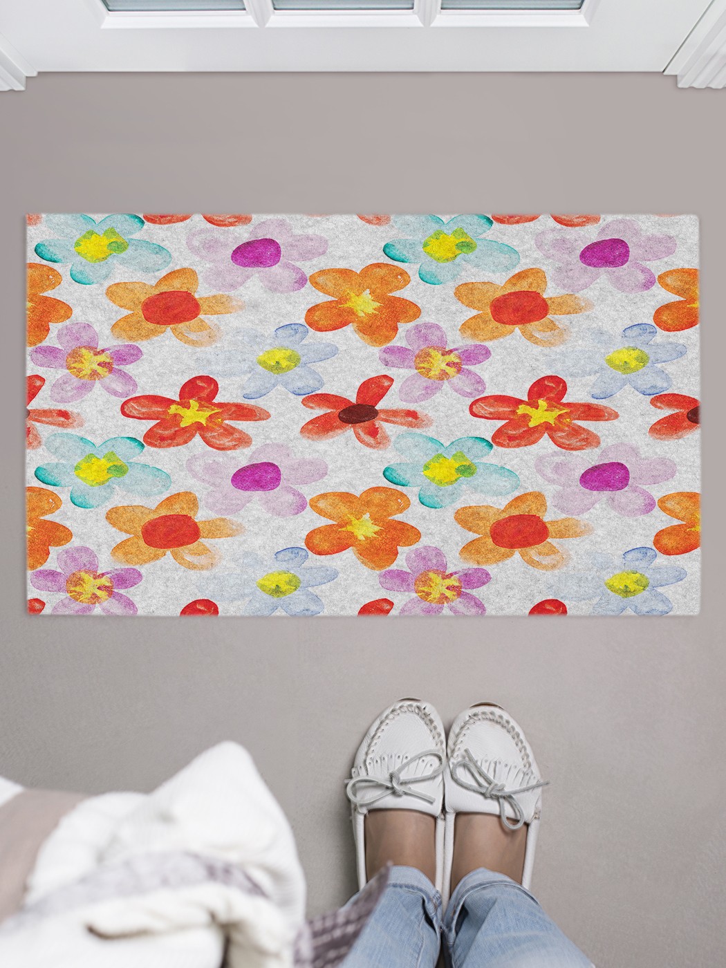 

Придверный коврик в прихожую для обуви, на резиновой основе, 75x45 см door_41429 JoyArty