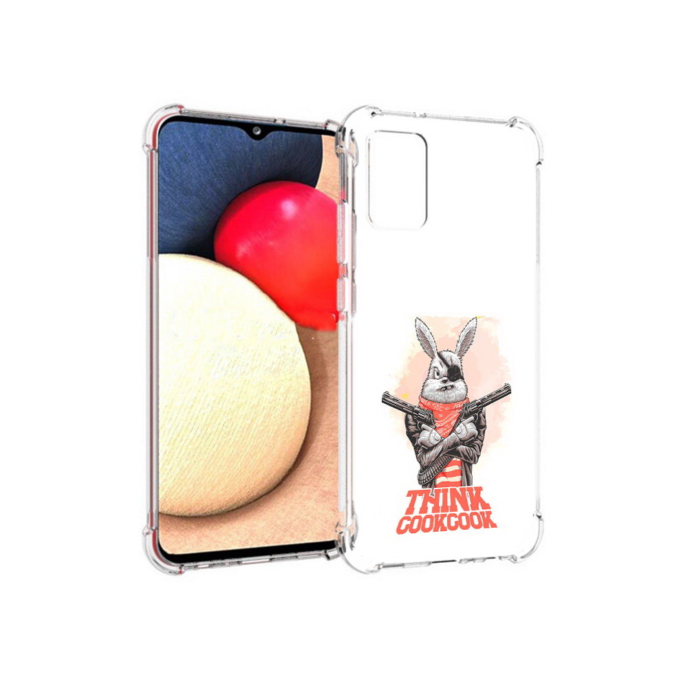 

Чехол MyPads Tocco для Samsung Galaxy A02s кролик пират (PT156738.479.419), Прозрачный, Tocco