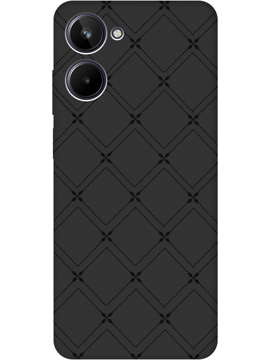 

Силиконовый чехол на Realme 10 4G с рисунком "Стильные линии" Soft Touch черный, 20000775