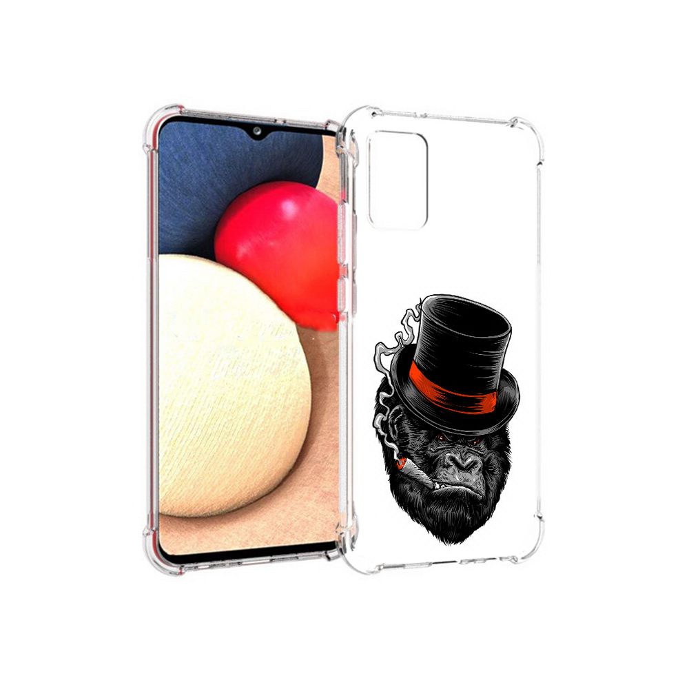 

Чехол MyPads Tocco для Samsung Galaxy A02s дизайнерская горилла (PT156738.479.431), Прозрачный, Tocco