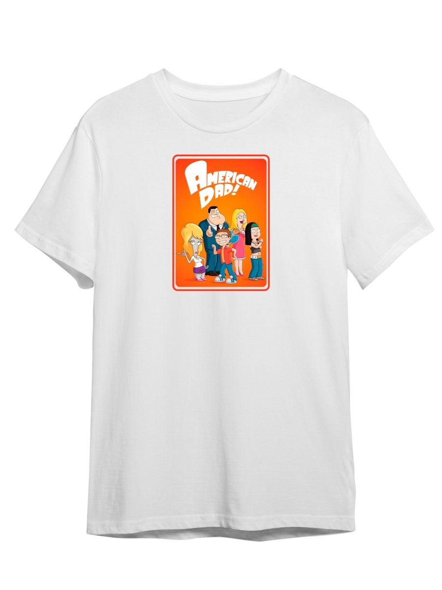 

Футболка унисекс Каждому Своё Американский папаша/American Dad MUAP9 белая 5XL, "Американский папаша/American Dad" MUAP9