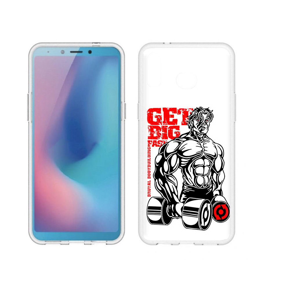 

Чехол MyPads Tocco для Samsung Galaxy A6s накаченное тело (PT123850.597.495), Прозрачный, Tocco