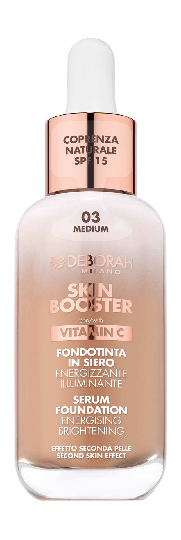 Тональная основа-сыворотка для лица Deborah Milano Skin Booster Serum Foundation SPF 15