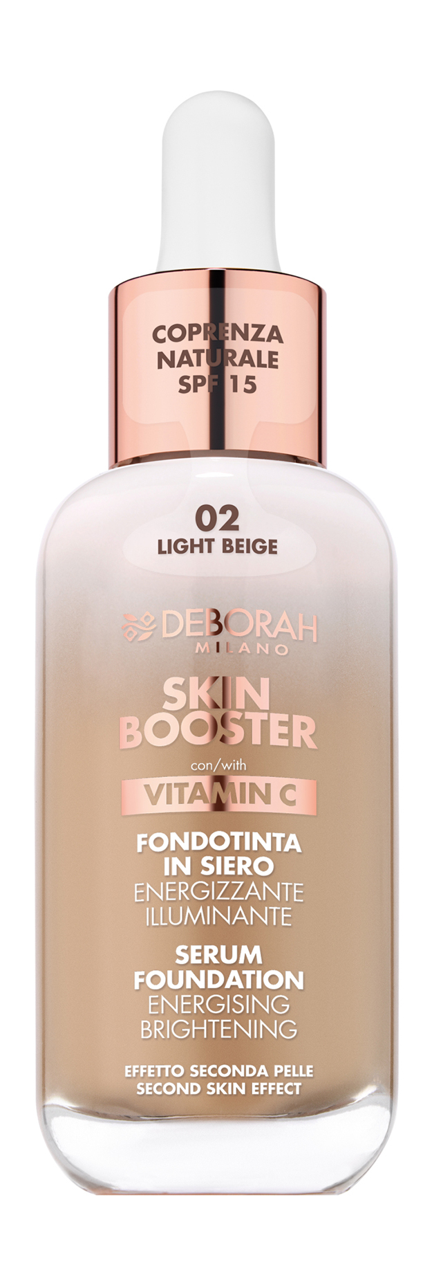 Тональная основа-сыворотка для лица Deborah Milano Skin Booster Serum Foundation SPF 15